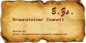 Braunsteiner Zsanett névjegykártya